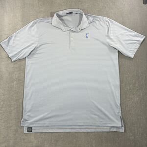 Turtleson Mens XXL Blue Green Striped Golf Polo Shirt